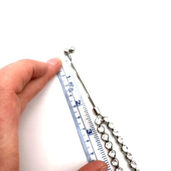 Premier‎ Designs studded statement crystal bracelet adjustable silvertone silver - Picture 6 of 10